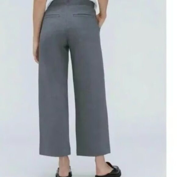 EVERLANE DREAM PANT WIDE LEG CHARCOAL HEATHER GRAY NEW S - Picture 5 of 10